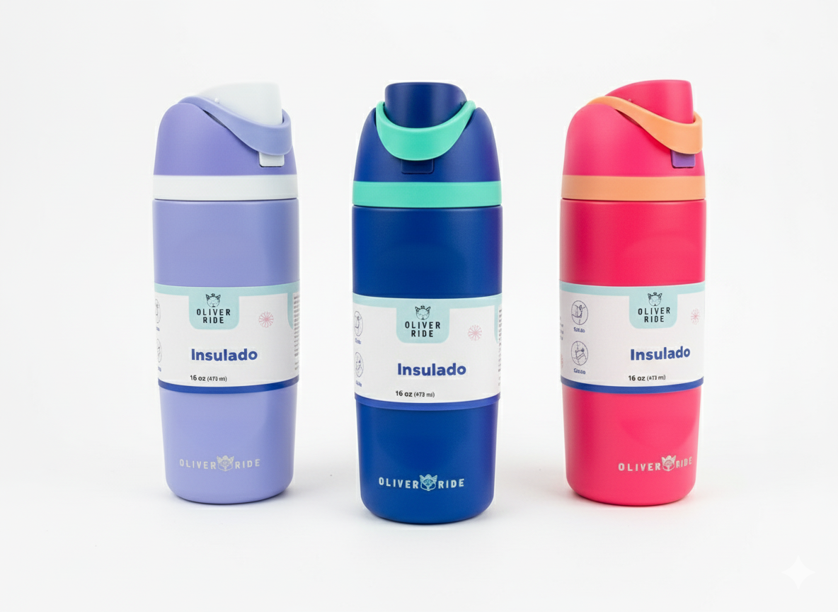 Tomatodo azul insulado con verde menta 16 oz