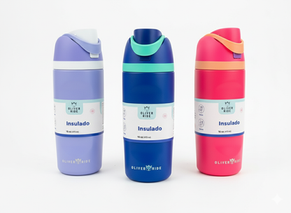 Tomatodo Insulado lila con blanco 16 oz