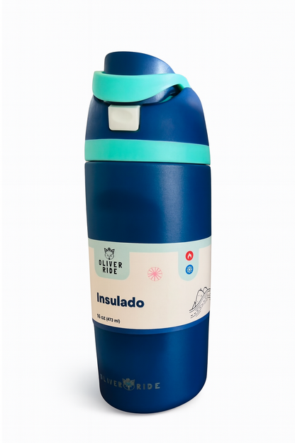 Tomatodo azul insulado con verde menta 16 oz