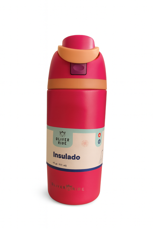 Tomatodo insulado fucsia con naranja 16 oz